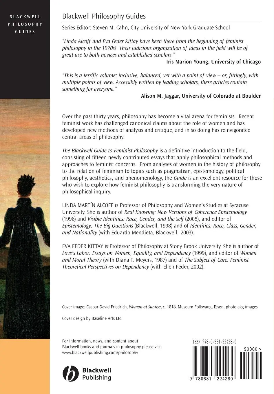 Rückseite: 9780631224280 | The Blackwell Guide to Feminist Philosophy | Eva Feder Kittay (u. a.)