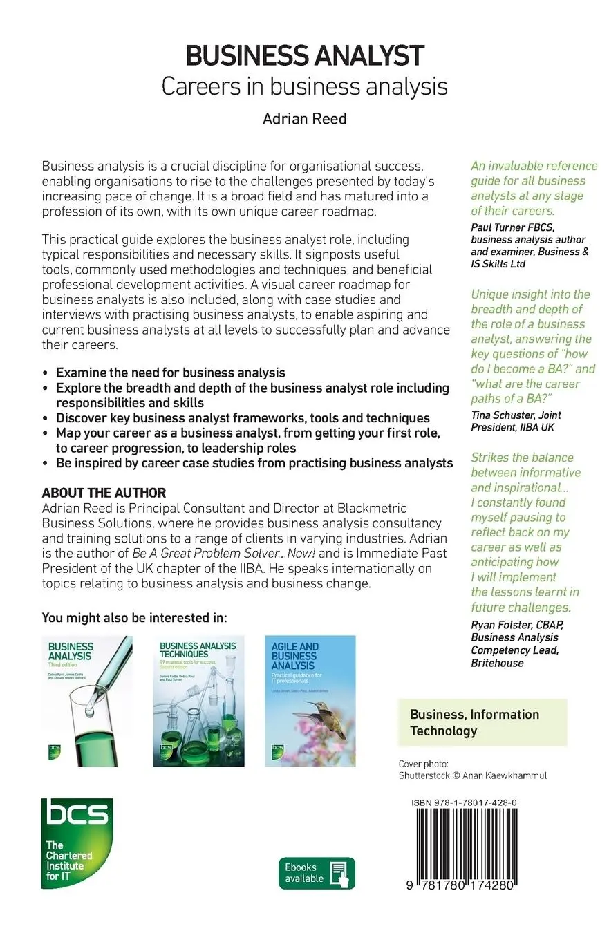 Rückseite: 9781780174280 | Business Analyst | Careers in business analysis | Adrian Reed | Buch