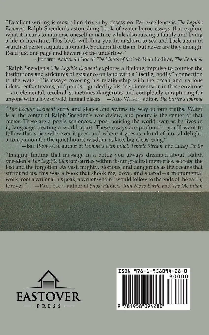 Rückseite: 9781958094280 | The Legible Element | essays | Ralph Sneeden | Taschenbuch | Englisch