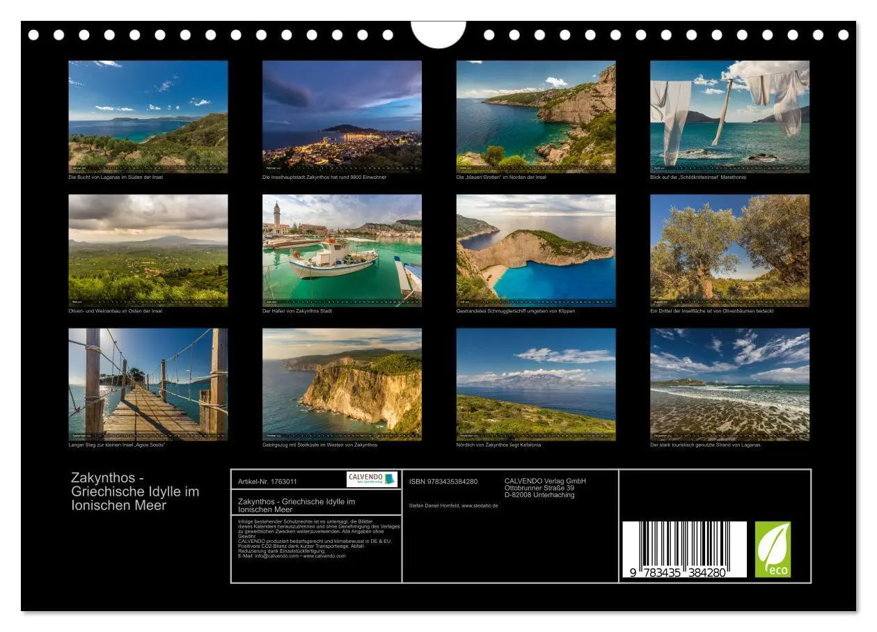 Bild: 9783435384280 | Zakynthos - Griechische Idylle im Ionischen Meer (Wandkalender 2025...
