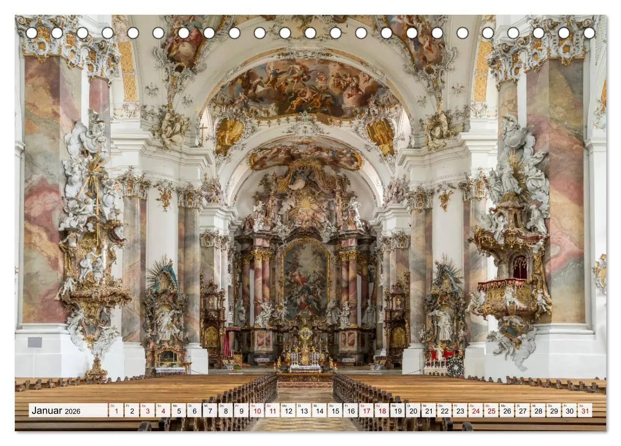 Bild: 9783457784280 | Bayerns Kirchen (Tischkalender 2026 DIN A5 quer), CALVENDO...