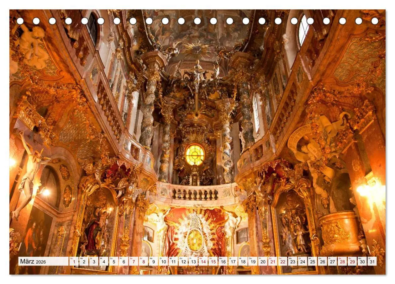 Bild: 9783457784280 | Bayerns Kirchen (Tischkalender 2026 DIN A5 quer), CALVENDO...