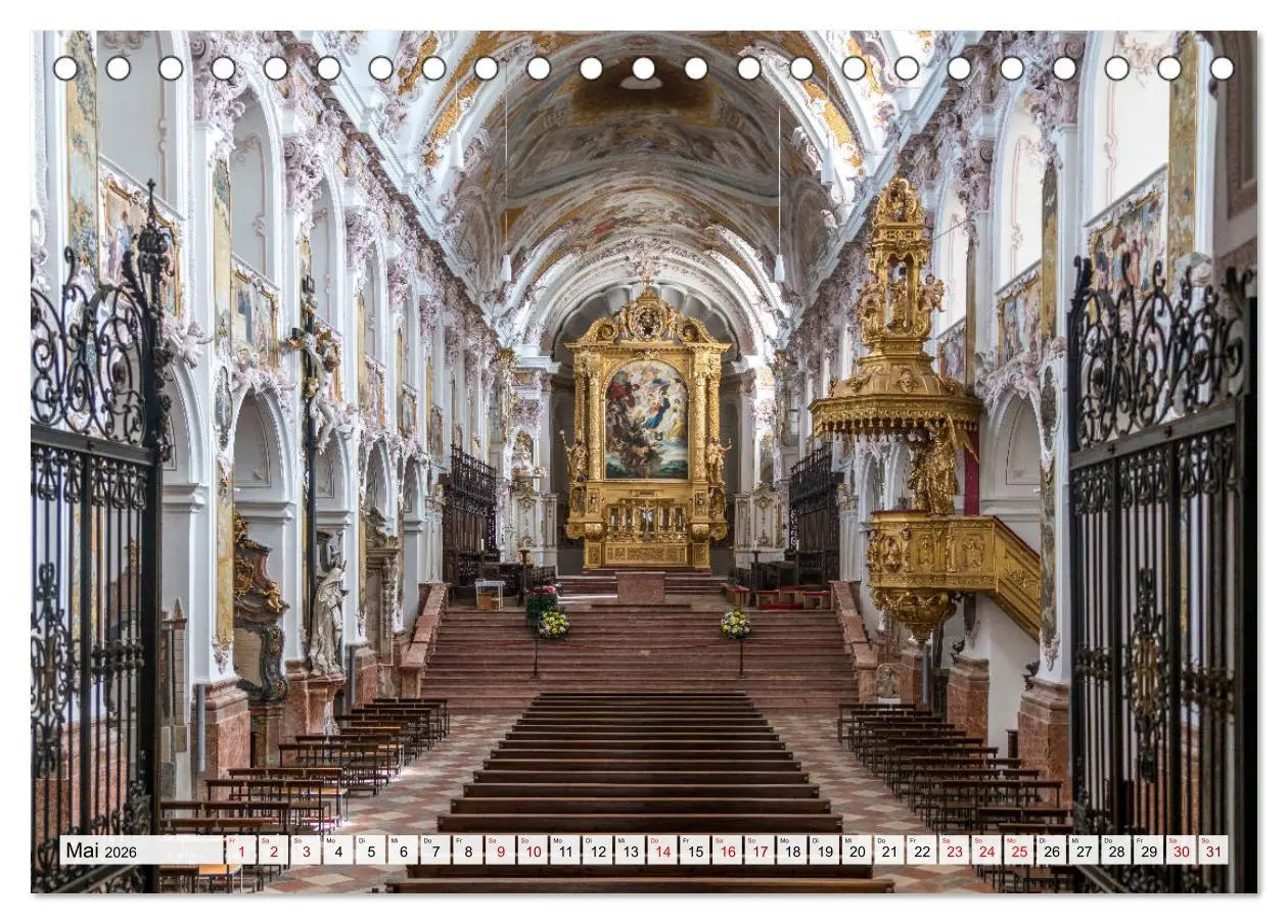 Bild: 9783457784280 | Bayerns Kirchen (Tischkalender 2026 DIN A5 quer), CALVENDO...