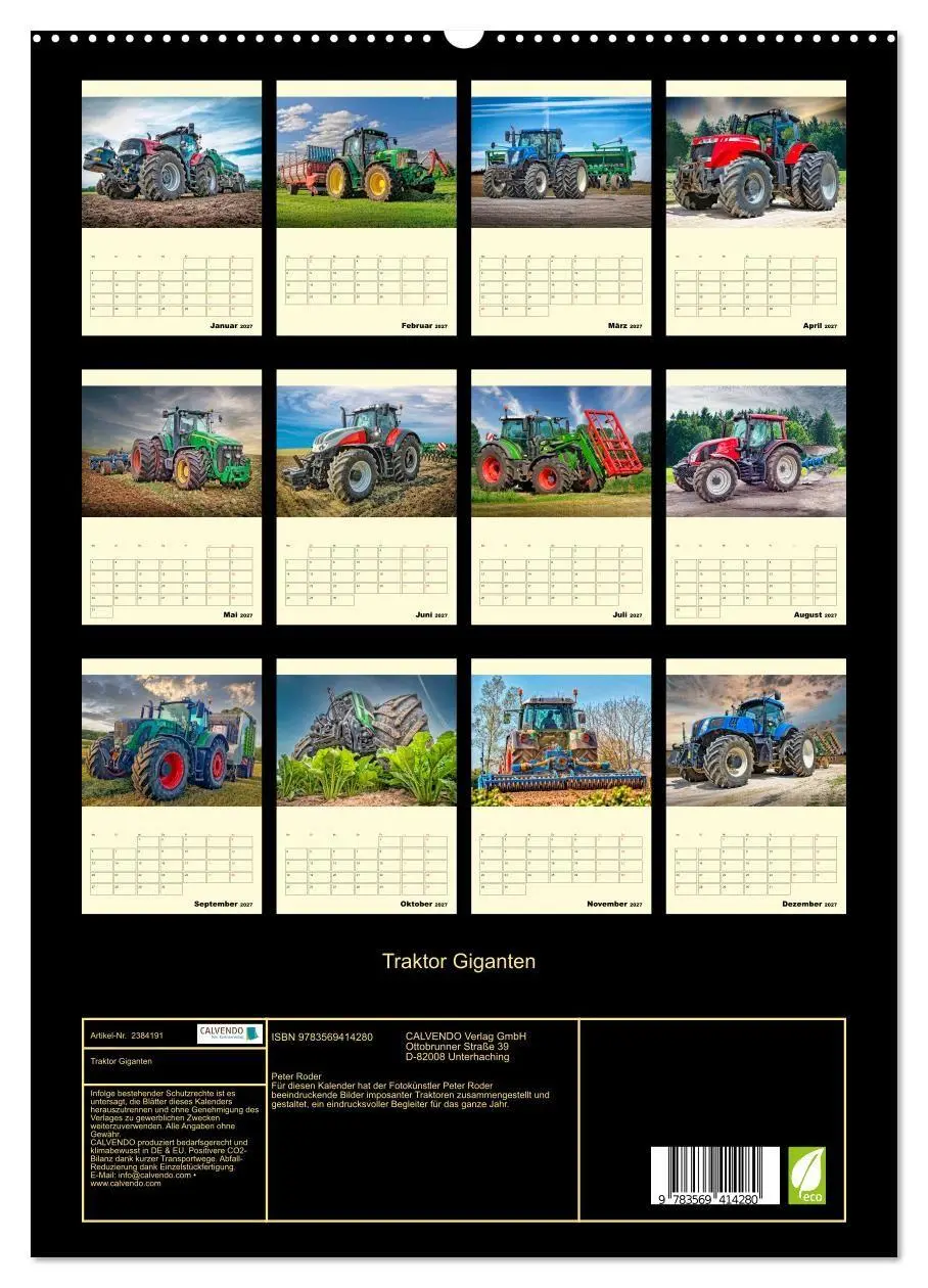 Bild: 9783569414280 | Traktor Giganten (hochwertiger Premium Wandkalender 2027 DIN A2...