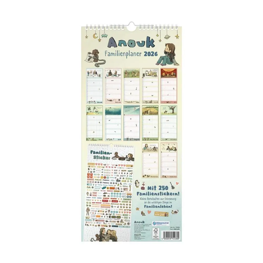 Bild: 4036018744380 | Planer für Familie 2026 Anouk | Kalender | Deutsch | 2026 | sheepworld