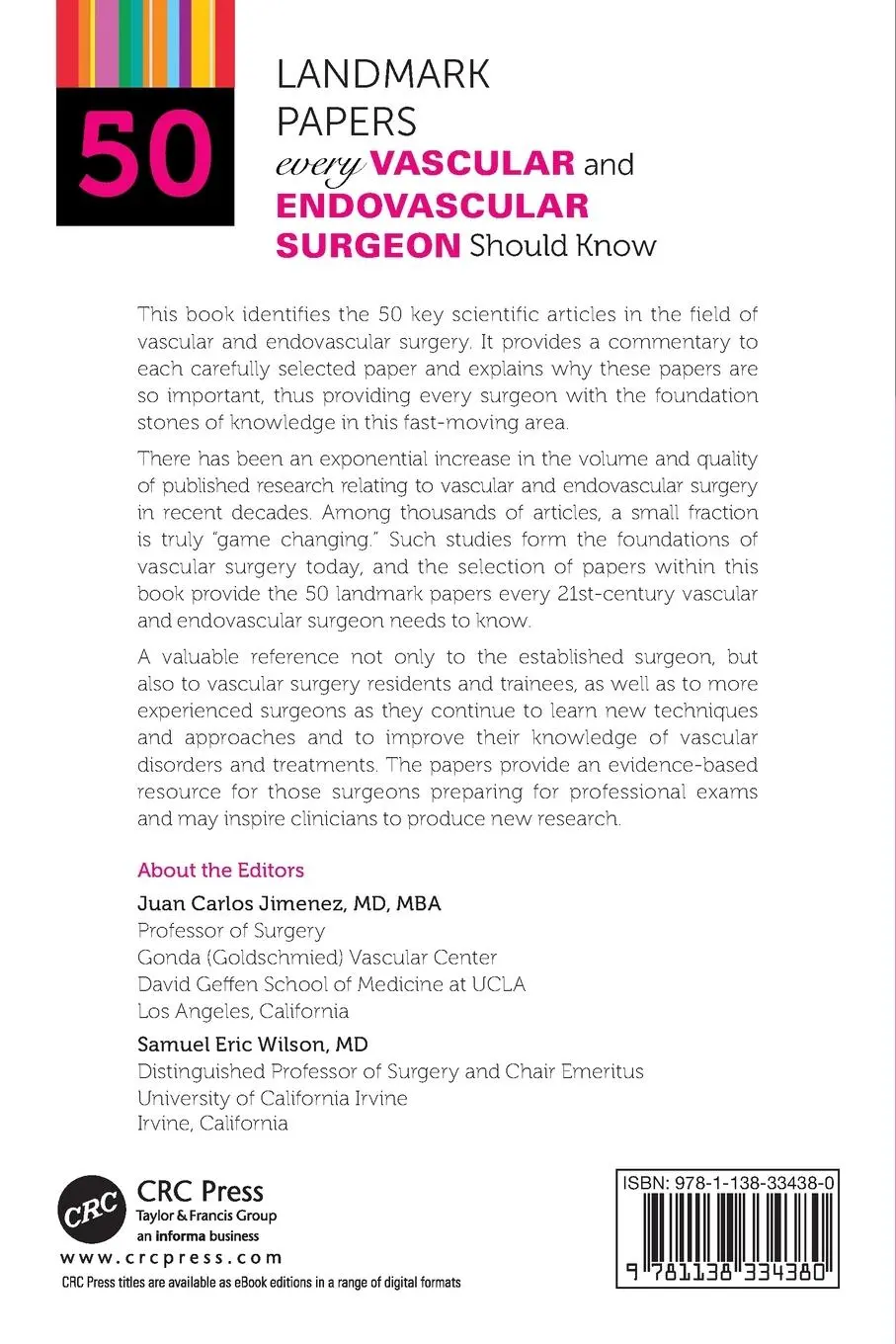 Rückseite: 9781138334380 | 50 Landmark Papers Every Vascular and Endovascular Surgeon Should Know