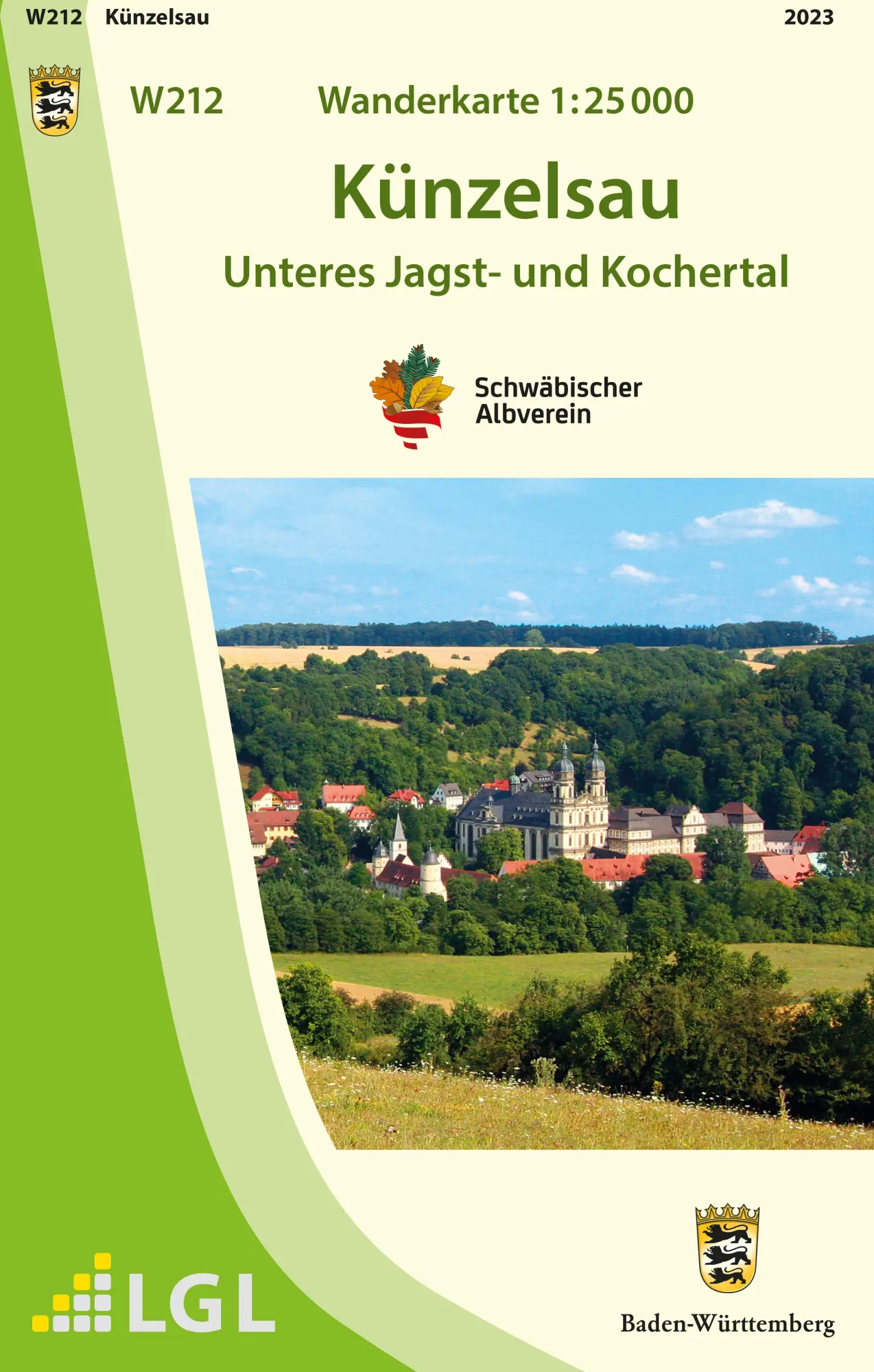 Cover: 9783863984380 | W212 Wanderkarte 1:25 000 Künzelsau | Unteres Jagst- und Kochertal