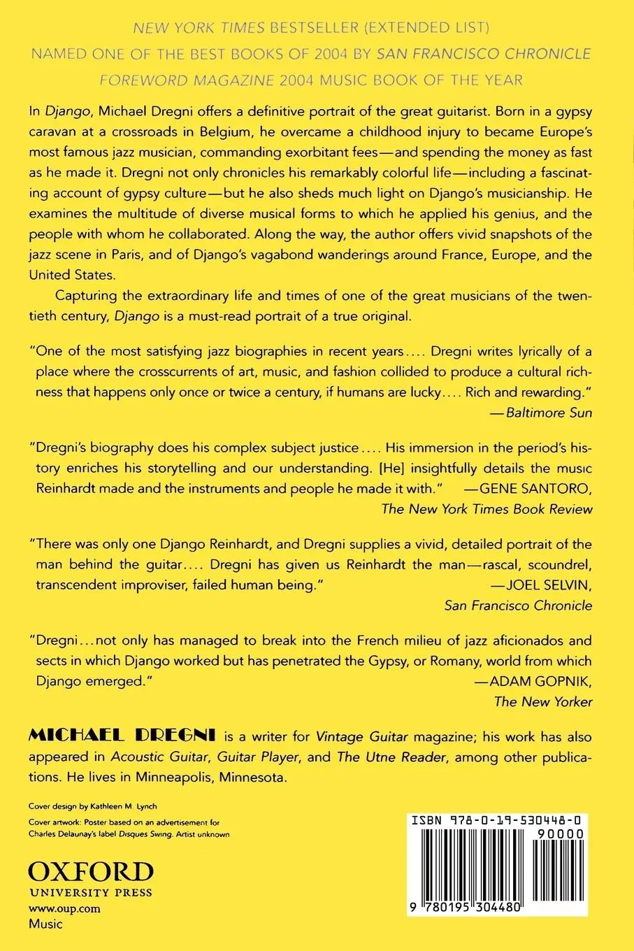 Rückseite: 9780195304480 | Django | The Life and Music of a Gypsy Legend | Michael Dregni | Buch