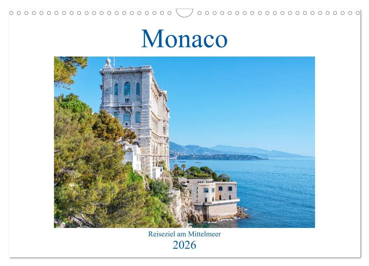 Cover: 9783457694480 | Monaco - Reiseziel am Mittelmeer (Wandkalender 2026 DIN A3 quer),...