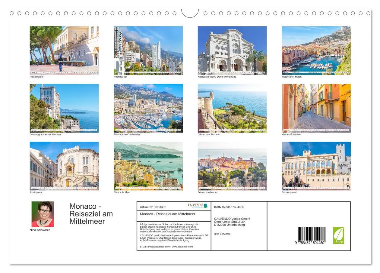 Bild: 9783457694480 | Monaco - Reiseziel am Mittelmeer (Wandkalender 2026 DIN A3 quer),...