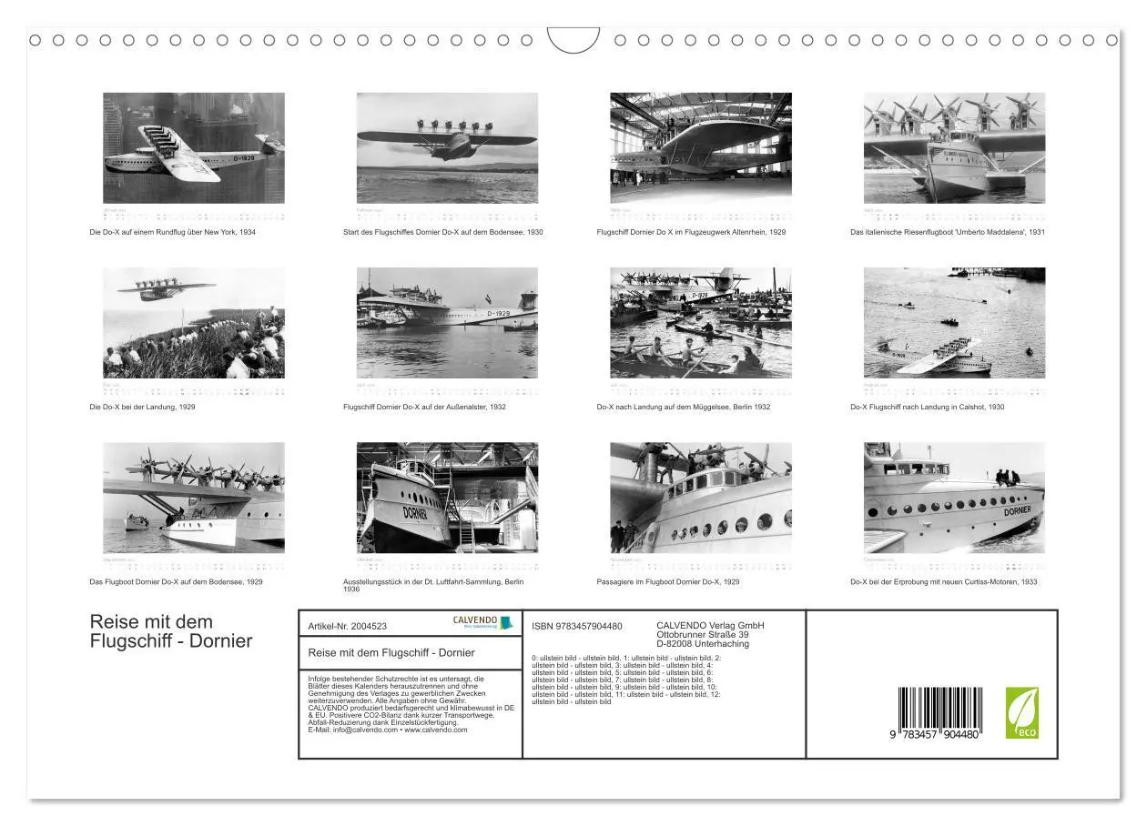 Bild: 9783457904480 | Reise mit dem Flugschiff - Dornier (Wandkalender 2026 DIN A3 quer),...