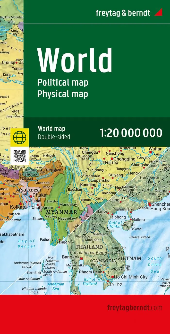 Cover: 9783707924480 | World map, political - physical, english, 1:20.000.000, folded,...