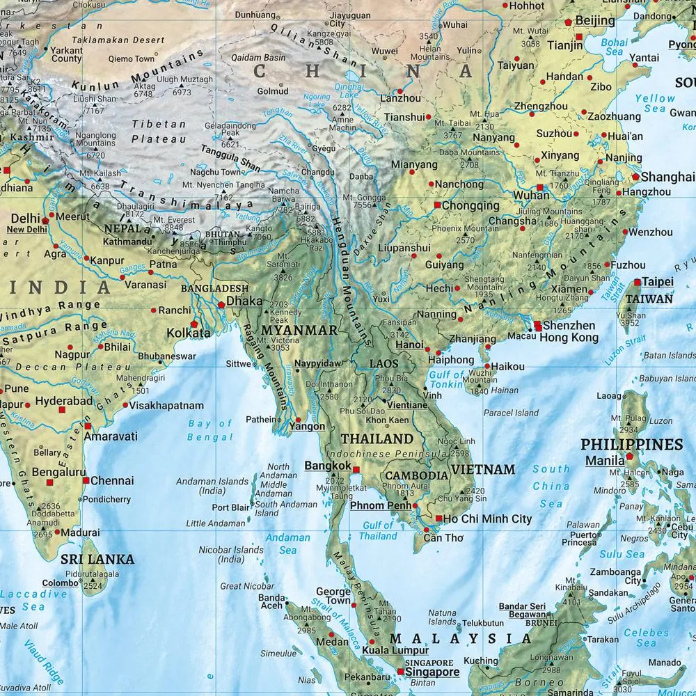 Bild: 9783707924480 | World map, political - physical, english, 1:20.000.000, folded,...