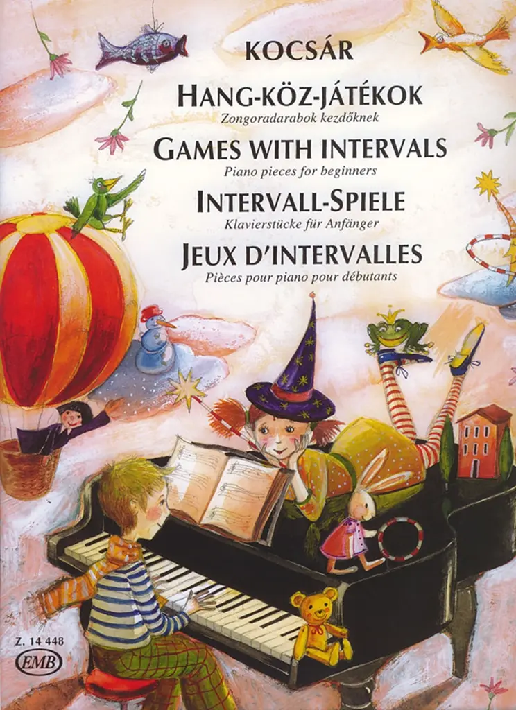 Cover: 9790080144480 | Intervallspiele für Klavier | Piano pieces for beginners | Kocsar