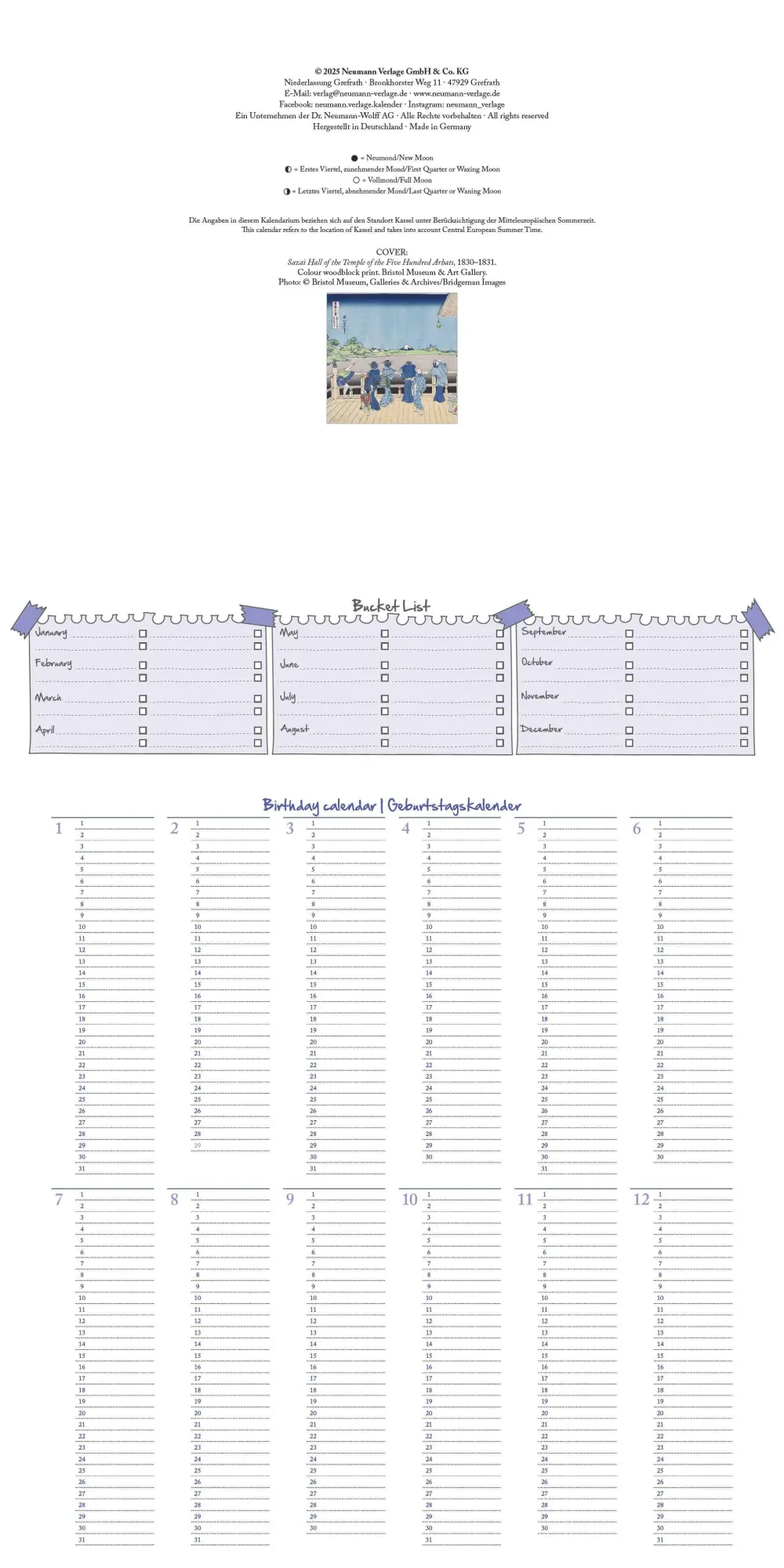 Bild: 4069095004580 | Hokusai 2026 - Wand-Kalender - Broschüren-Kalender - 30x30 - 30x60...