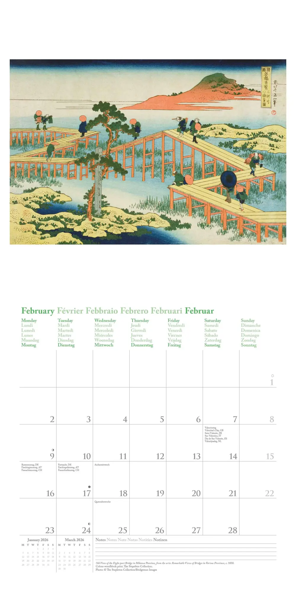Bild: 4069095004580 | Hokusai 2026 - Wand-Kalender - Broschüren-Kalender - 30x30 - 30x60...