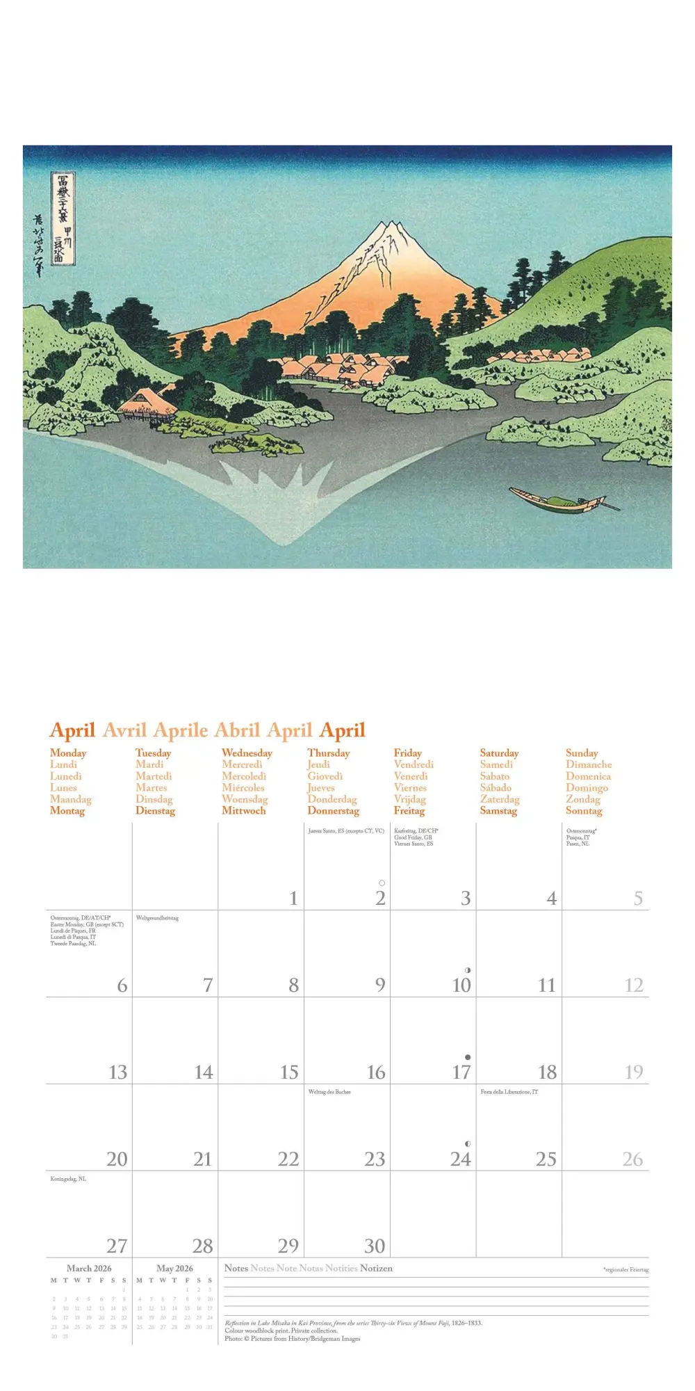 Bild: 4069095004580 | Hokusai 2026 - Wand-Kalender - Broschüren-Kalender - 30x30 - 30x60...