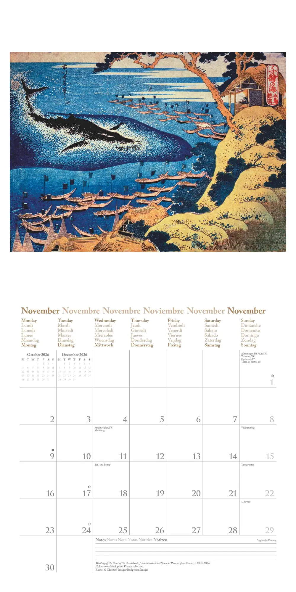 Bild: 4069095004580 | Hokusai 2026 - Wand-Kalender - Broschüren-Kalender - 30x30 - 30x60...