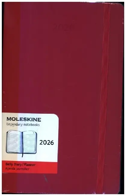 Cover: 8056999274580 | Moleskine 12 Monate Tageskalender 2026, Large/A5, 1 Tag = 1 Seite,...