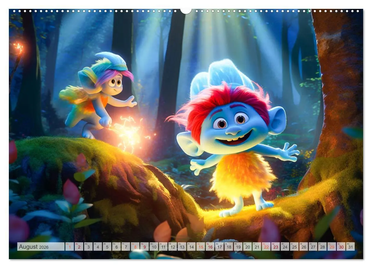 Bild: 9783457514580 | Die bunte Welt der Trolle (Wandkalender 2026 DIN A2 quer), CALVENDO...