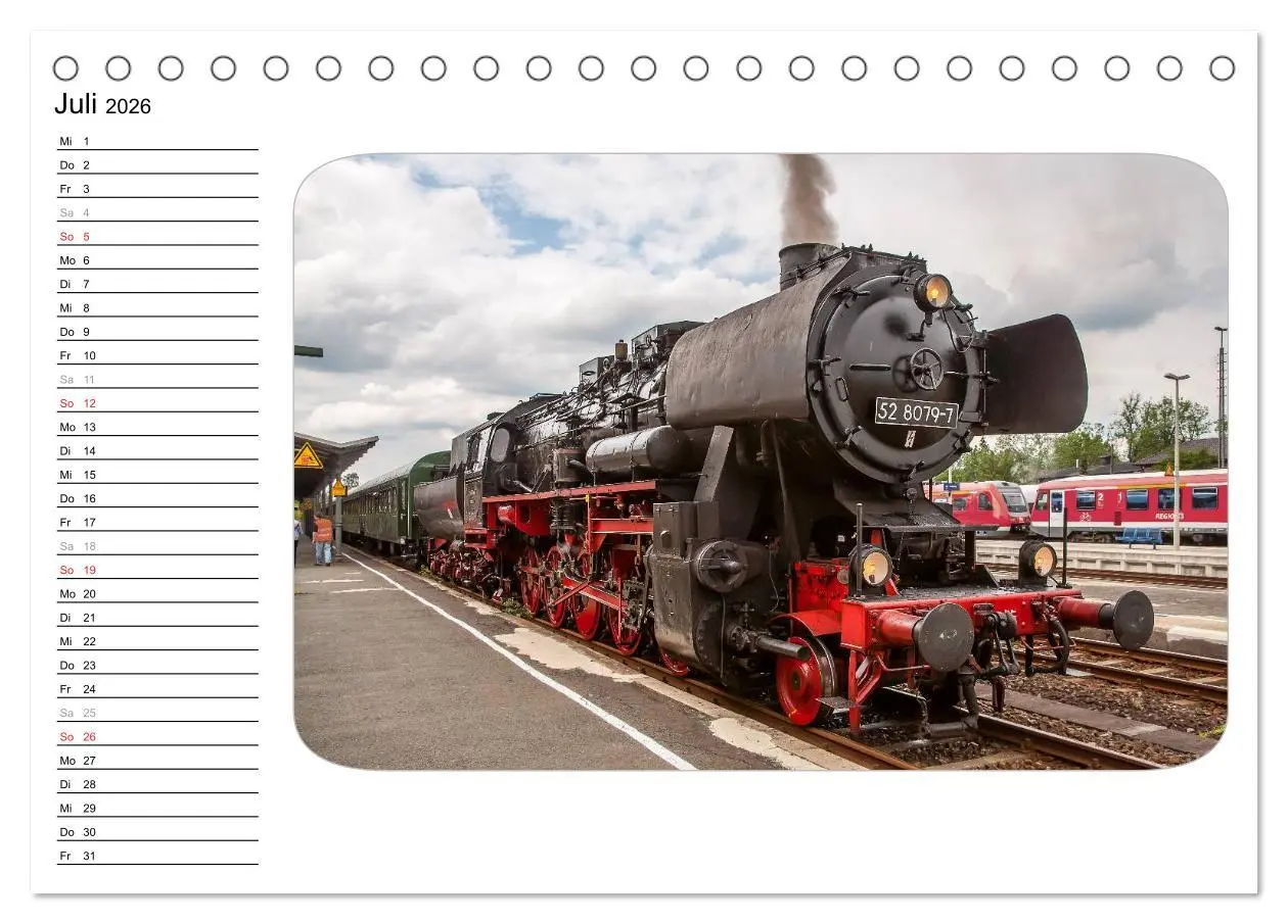 Bild: 9783457994580 | Unter Dampf - Dampflokromantik (Tischkalender 2026 DIN A5 quer),...