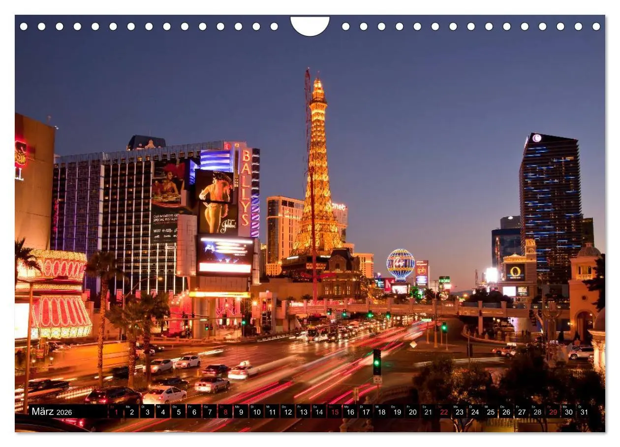 Bild: 9783516224580 | Las Vegas (Wandkalender 2026 DIN A4 quer), CALVENDO Monatskalender
