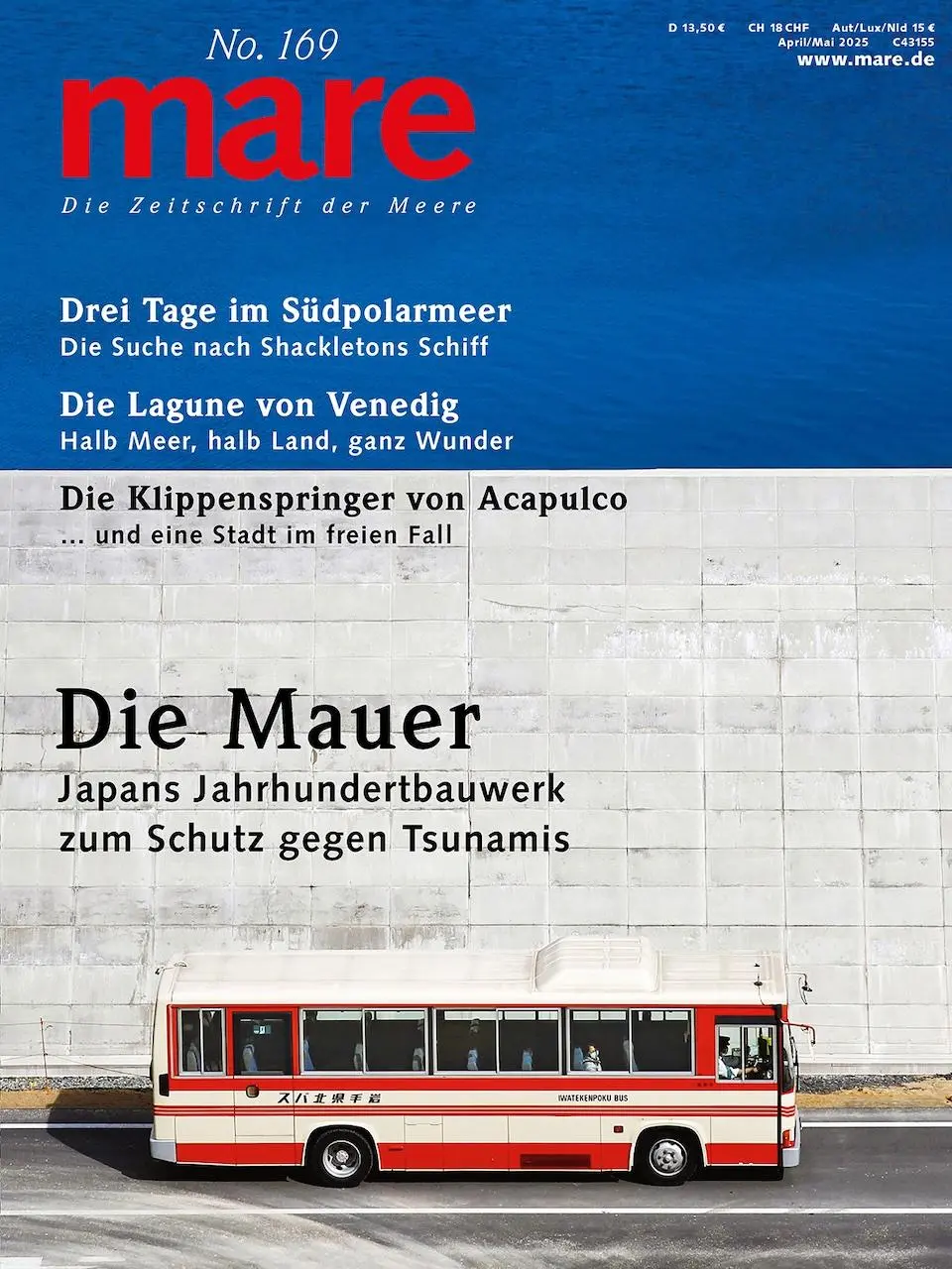 Cover: 9783866484580 | mare - Die Zeitschrift der Meere / No. 169 / Die Mauer | Gelpke | Buch