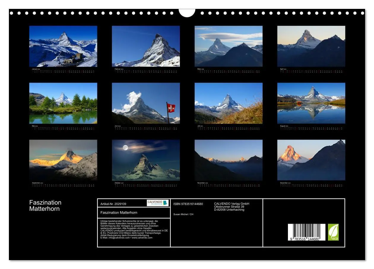 Bild: 9783516144680 | Faszination Matterhorn (Wandkalender 2026 DIN A3 quer), CALVENDO...