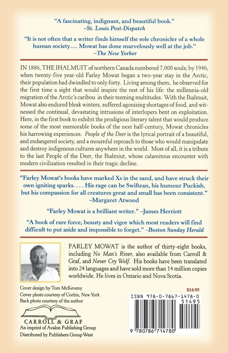 Rückseite: 9780786714780 | People of the Deer | Farley Mowat | Taschenbuch | Englisch | 2004