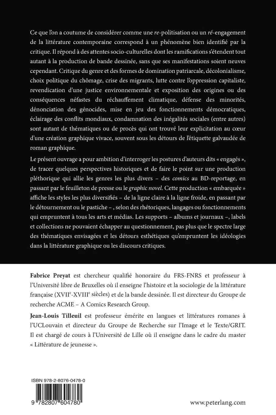 Rückseite: 9782807604780 | Bande dessinée et engagement | Fabrice Preyat (u. a.) | Taschenbuch