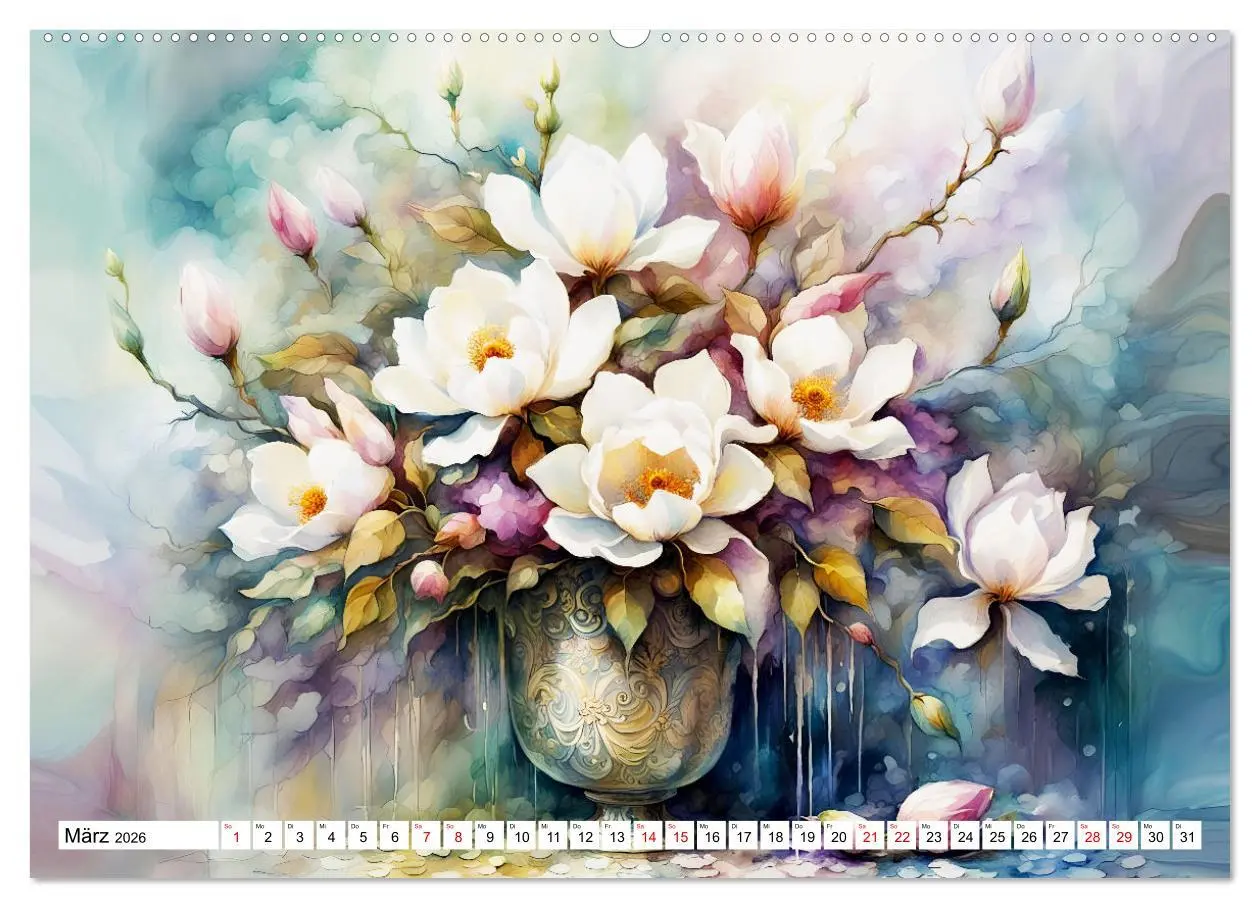 Bild: 9783457424780 | Blumenbuketts (Wandkalender 2026 DIN A2 quer), CALVENDO Monatskalender