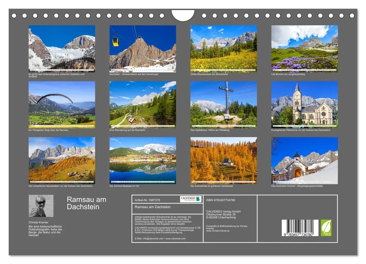 Bild: 9783457734780 | Ramsau am Dachstein (Wandkalender 2026 DIN A4 quer), CALVENDO...