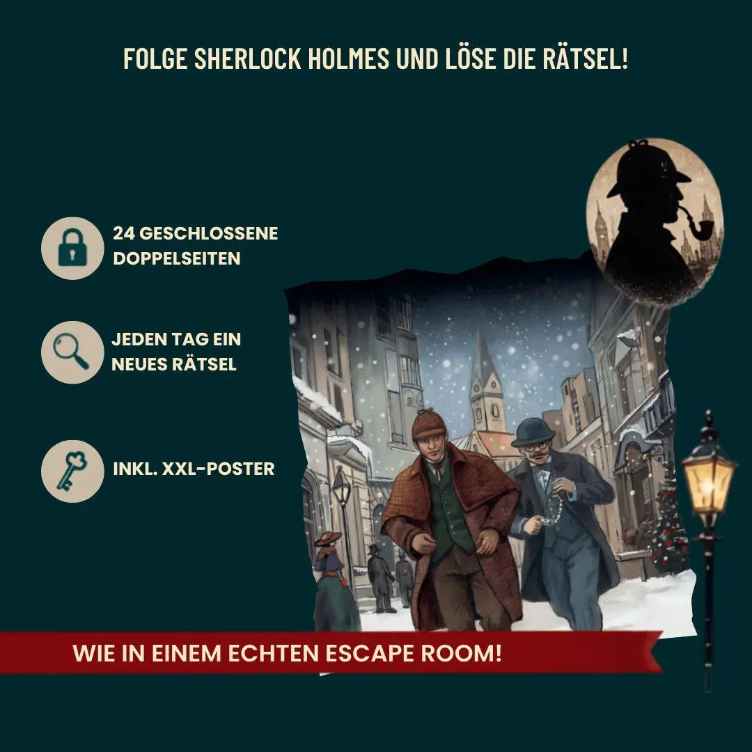 Bild: 9783735854780 | 24 DAYS ESCAPE - Der Escape Room Adventskalender: Sherlock Holmes...