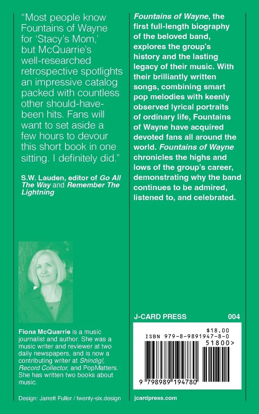 Rückseite: 9798989194780 | Fountains of Wayne | Fiona McQuarrie | Taschenbuch | Englisch | 2025