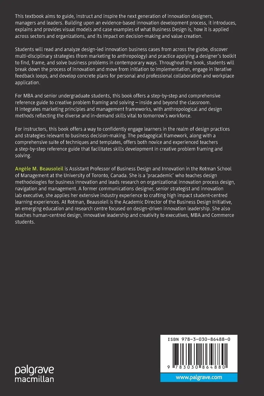 Rückseite: 9783030864880 | Business Design Thinking and Doing | Angèle M. Beausoleil | Buch | xix