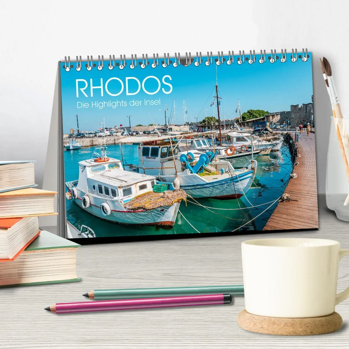 Bild: 9783457414880 | Rhodos - Die Highlights der Insel (Tischkalender 2026 DIN A5 quer),...