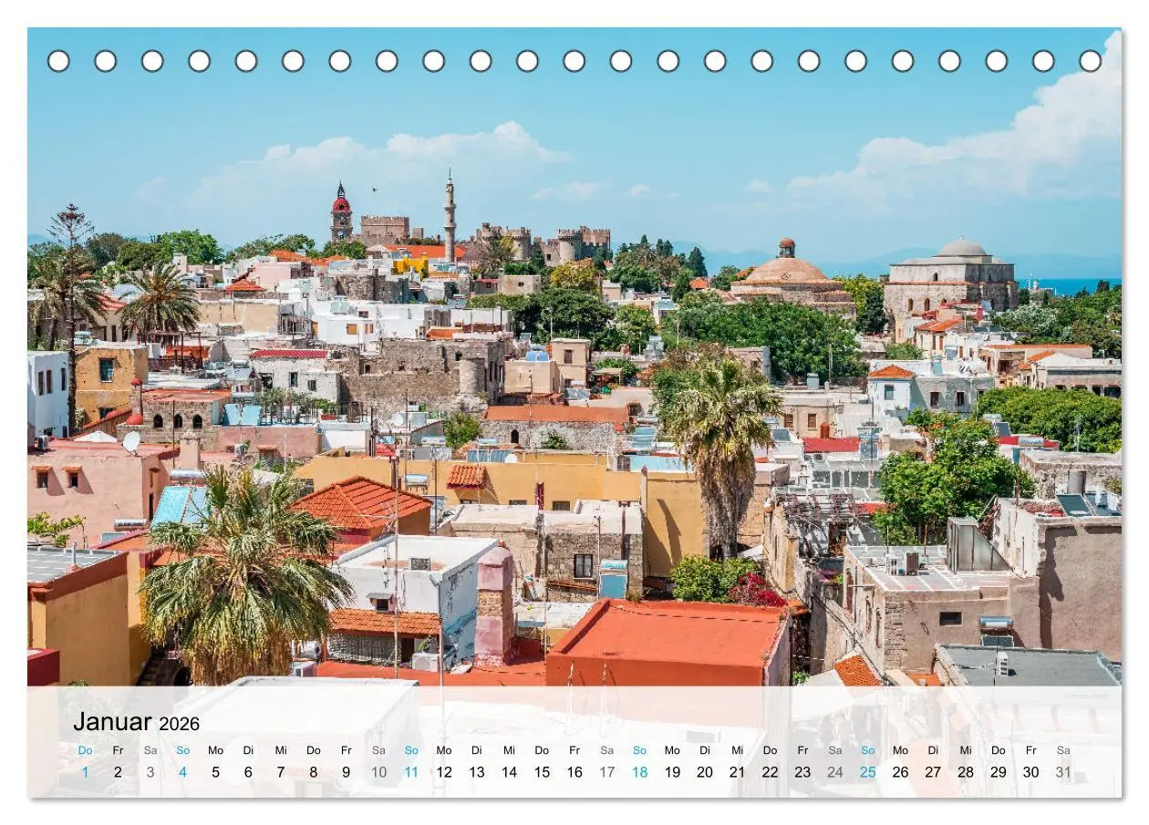 Bild: 9783457414880 | Rhodos - Die Highlights der Insel (Tischkalender 2026 DIN A5 quer),...