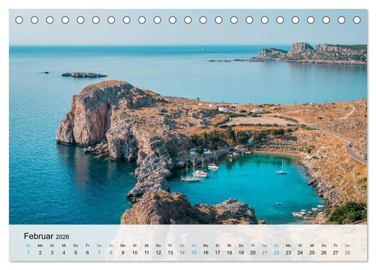 Bild: 9783457414880 | Rhodos - Die Highlights der Insel (Tischkalender 2026 DIN A5 quer),...