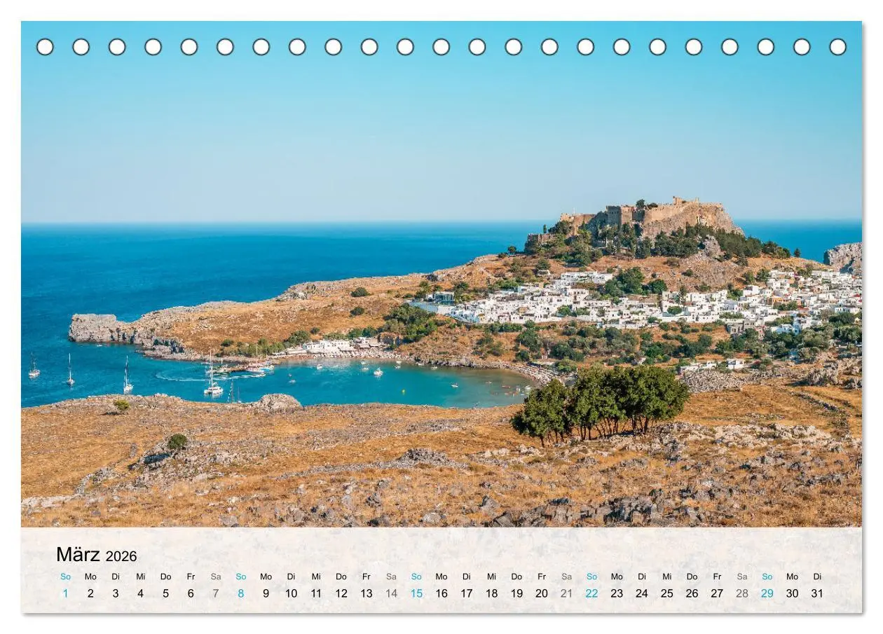 Bild: 9783457414880 | Rhodos - Die Highlights der Insel (Tischkalender 2026 DIN A5 quer),...