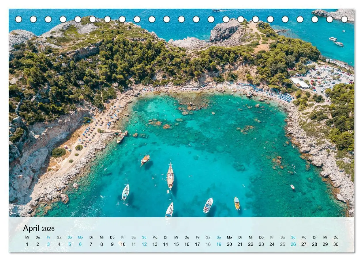 Bild: 9783457414880 | Rhodos - Die Highlights der Insel (Tischkalender 2026 DIN A5 quer),...
