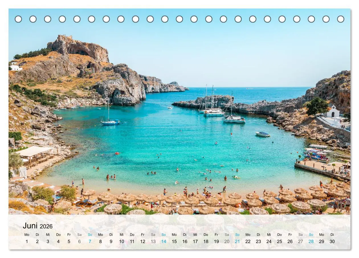 Bild: 9783457414880 | Rhodos - Die Highlights der Insel (Tischkalender 2026 DIN A5 quer),...