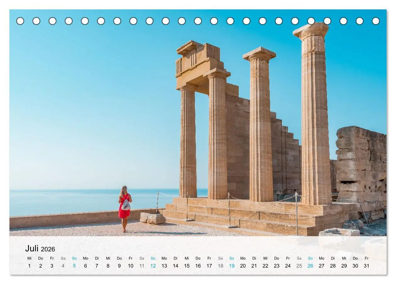 Bild: 9783457414880 | Rhodos - Die Highlights der Insel (Tischkalender 2026 DIN A5 quer),...