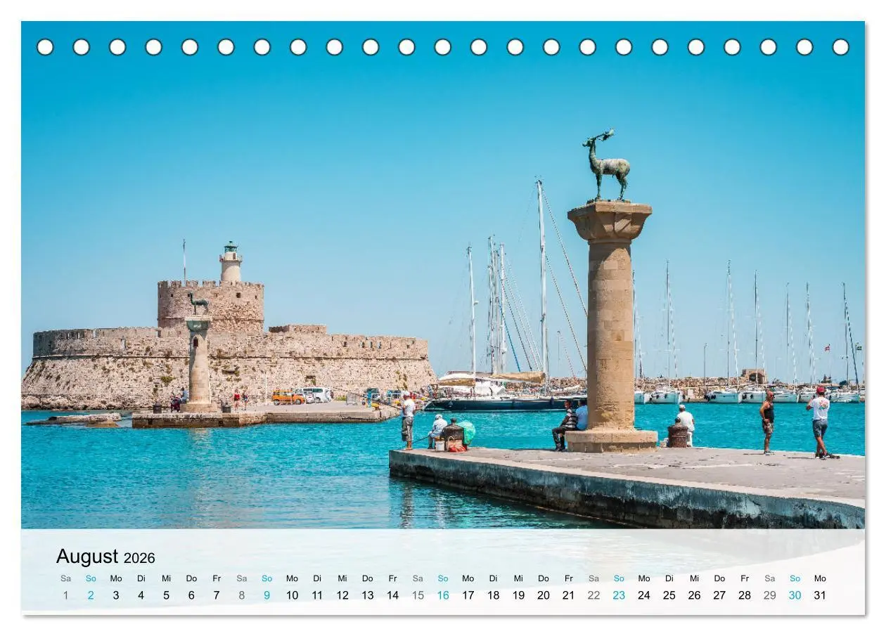 Bild: 9783457414880 | Rhodos - Die Highlights der Insel (Tischkalender 2026 DIN A5 quer),...