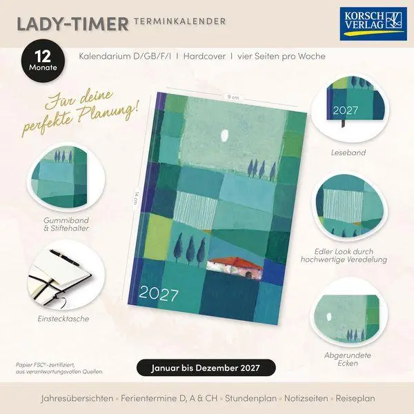Bild: 9783819304880 | Lady-Timer Finca 2027 | Korsch Verlag | Buch | 240 S. | Deutsch | 2027