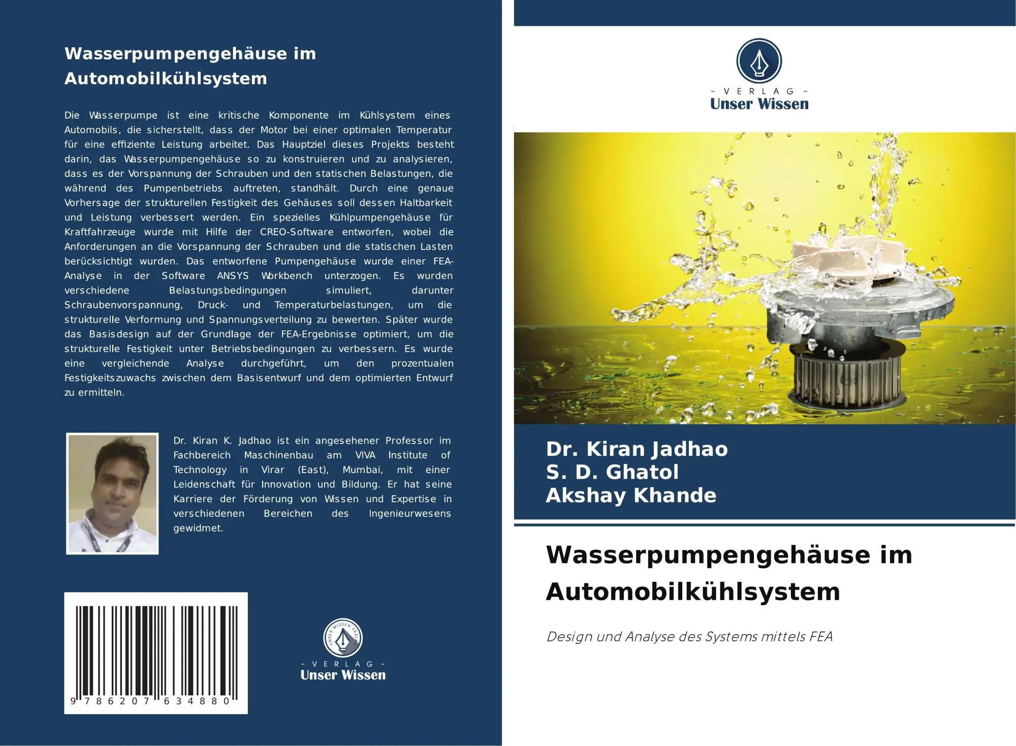 Cover: 9786207634880 | Wasserpumpengehäuse im Automobilkühlsystem | Kiran Jadhao (u. a.)