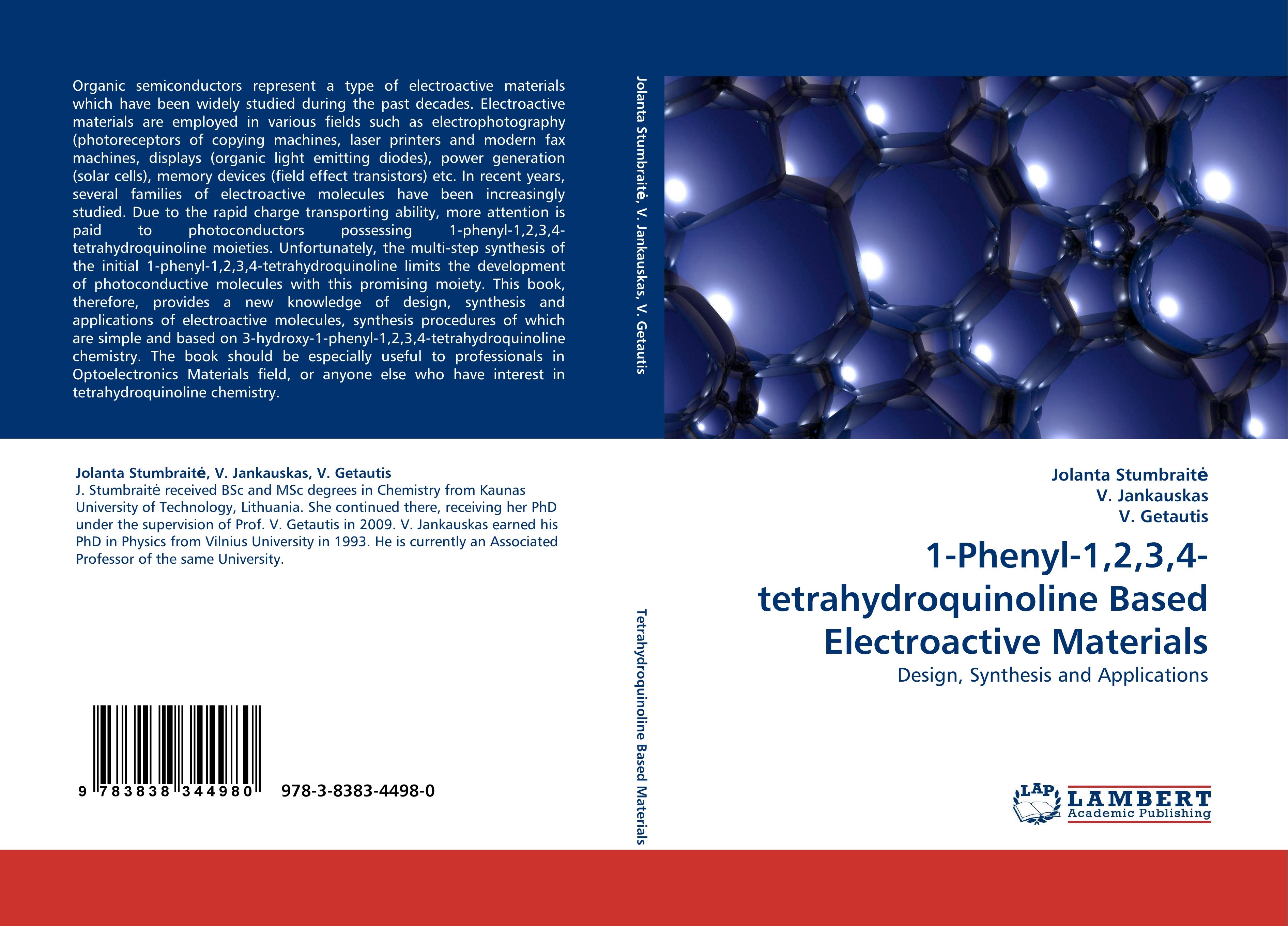 1-Phenyl-1,2,3,4-tetrahydroquinoline Based Electroactive Materials | Design, Synthesis and Applications | Jolanta Stumbrait¿ (u. a.) | Taschenbuch | Paperback | 168 S. | Englisch | 2010 - Stumbrait¿, Jolanta