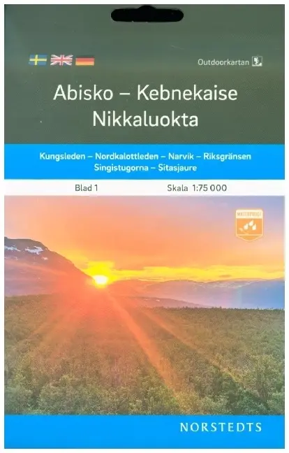 Abisko-Kebnekaise-Nikkaluokta 1:75 000