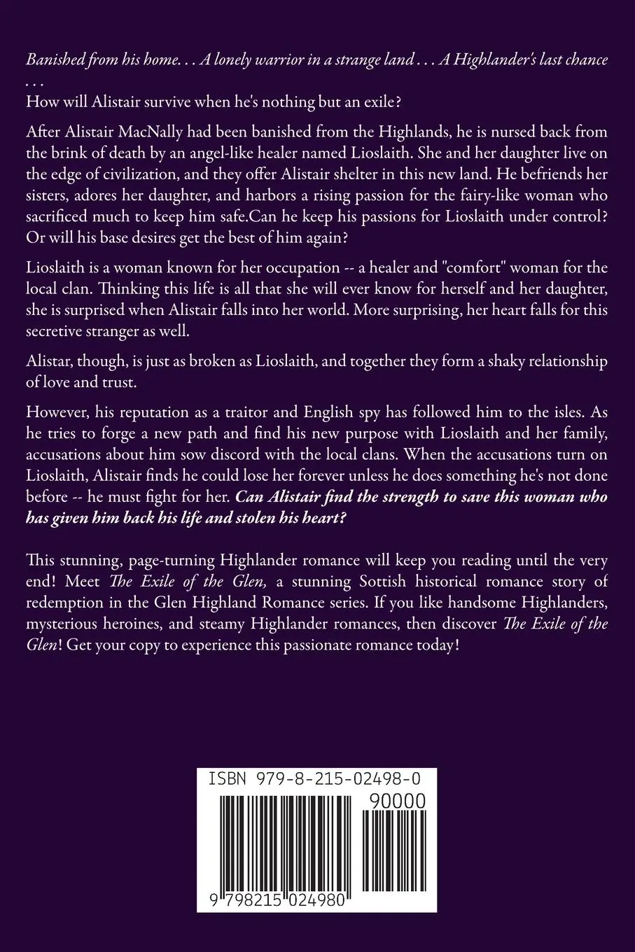 Rückseite: 9798215024980 | The Exile of the Glen | Michelle Deerwester-Dalrymple | Taschenbuch