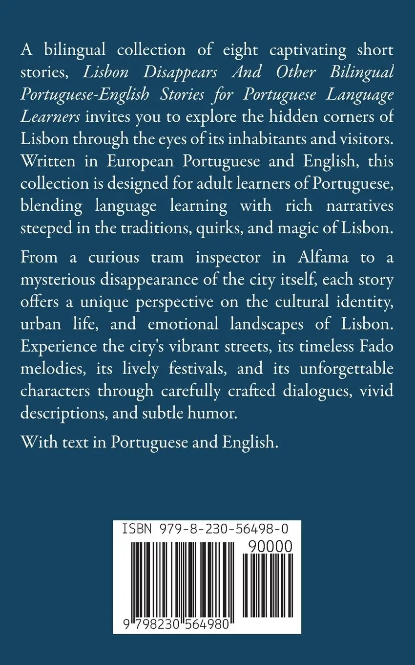 Rückseite: 9798230564980 | Lisbon Disappears And Other Bilingual Portuguese-English Stories...