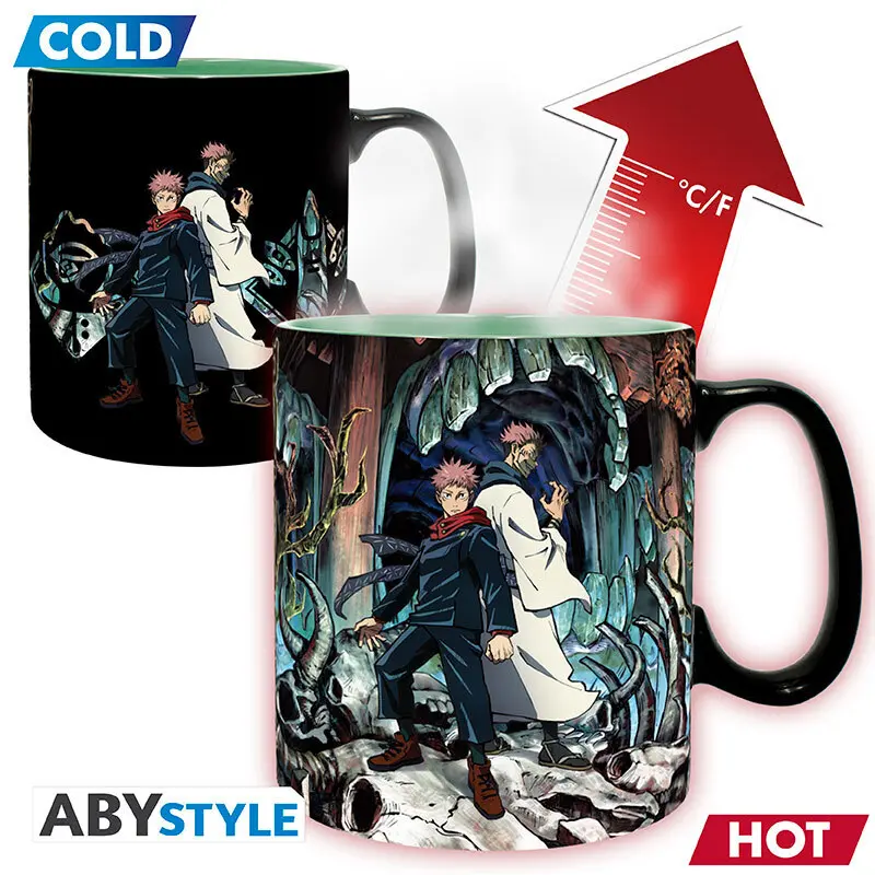 JUJUTSU KAISEN - Mug HeatChange- 460ml- Itadori & Sukuna -cardboard